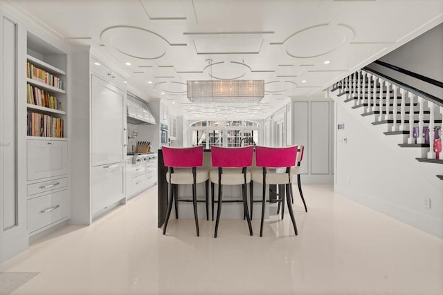 68 W Rutland Sq, Boston, MA 02118 - dining area with stairs