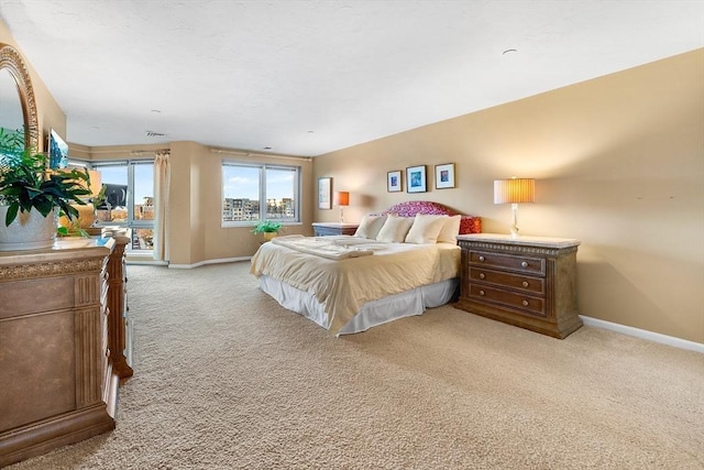 view of carpeted bedroom