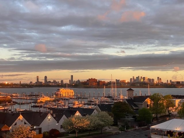 view of city featuring a water view