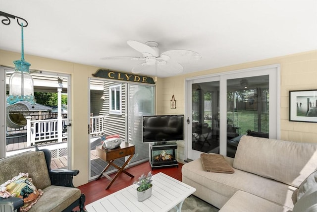 150 Academy St, Braintree, MA 02184 - living area with ceiling fan