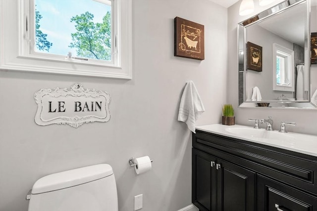 150 Academy St, Braintree, MA 02184 - full bathroom with toilet, vanity, and plenty of natural light