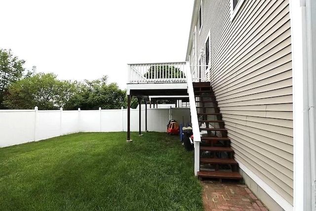167 Orient St, Worcester, MA 01604 - view of yard featuring stairway and a deck