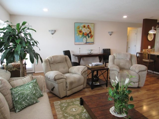 50 S Common St Unit 311, Lynn, MA 01902 - living area with wood finished floors and recessed lighting