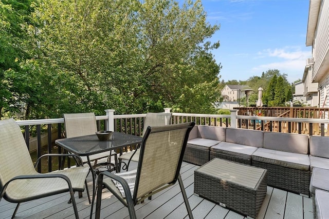 39 Taylor St Unit 39, Haverhill, MA 01830 - wooden terrace with an outdoor hangout area and outdoor dining space