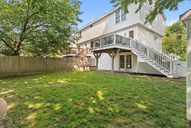 39 Taylor St Unit 39, Haverhill, MA 01830 - back of house featuring stairway, a fenced backyard, and a wooden deck