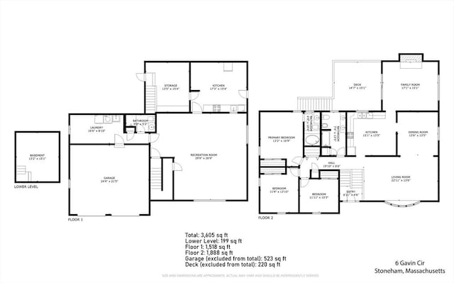 6 Gavin Cir, Stoneham, MA 02180 - view of floor plan / room layout