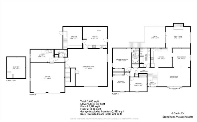 6 Gavin Cir, Stoneham, MA 02180 - view of floor plan / room layout
