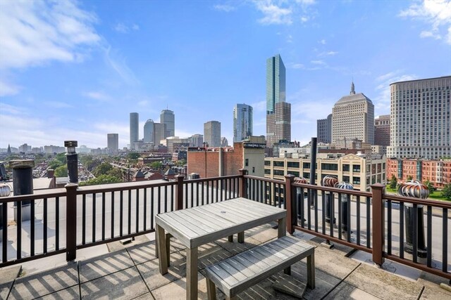 exterior space featuring a city view