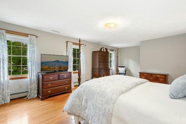 8 Adams Rd, Grafton, MA 01519 - bedroom with light wood-type flooring and a baseboard heating unit