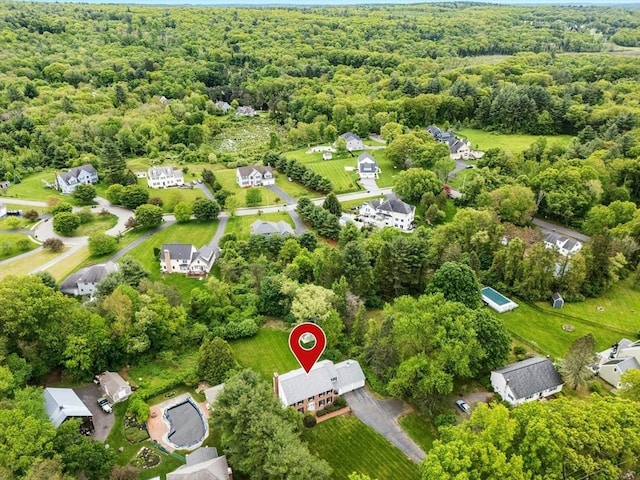 8 Adams Rd, Grafton, MA 01519 - aerial view of property's location featuring a heavily wooded area