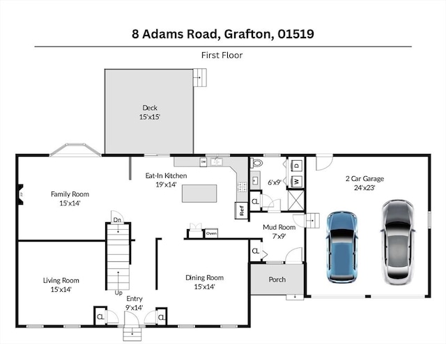 8 Adams Rd, Grafton, MA 01519 - property floor plan