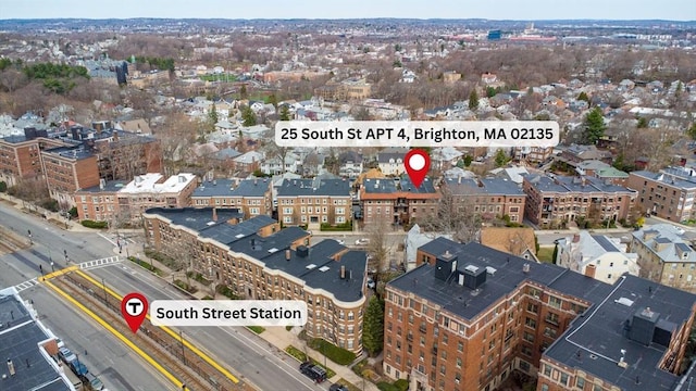 aerial view of property's location