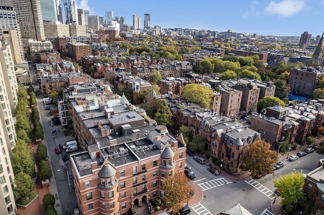 bird's eye view with a view of city