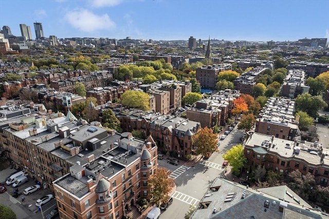 birds eye view of property featuring a view of city