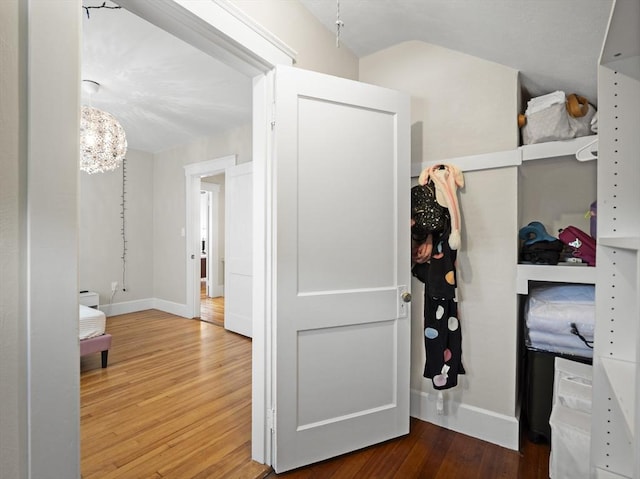 537 Milk St, Fitchburg, MA 01420 - corridor featuring wood finished floors and baseboards