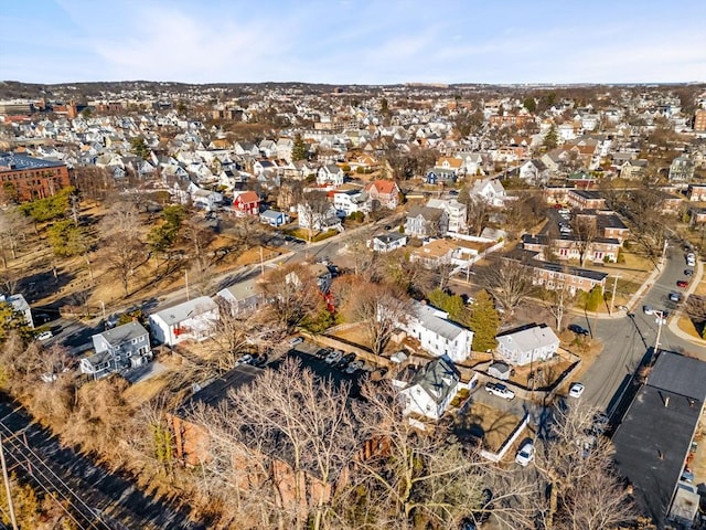 drone / aerial view with a residential view