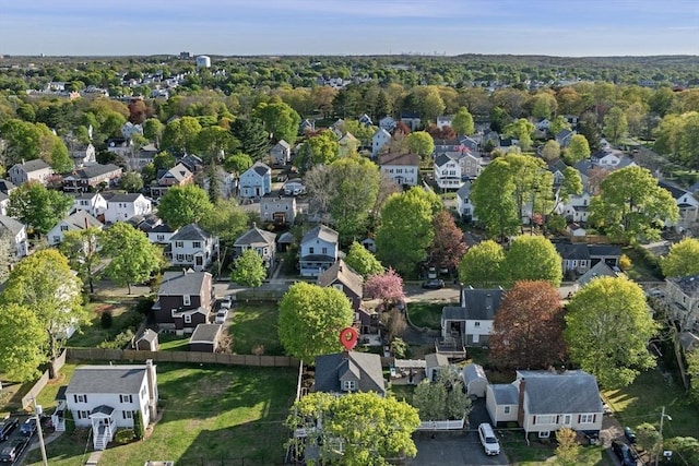 aerial view featuring a residential view