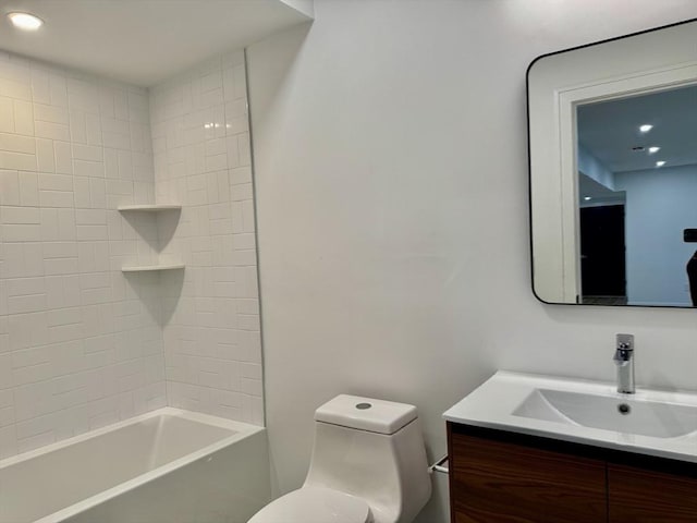 252 Main St Unit 101, Medford, MA 02155 - full bath featuring vanity, toilet, and  shower combination