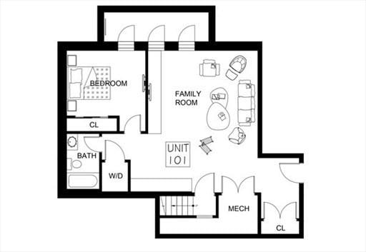 252 Main St Unit 101, Medford, MA 02155 - home floor plan