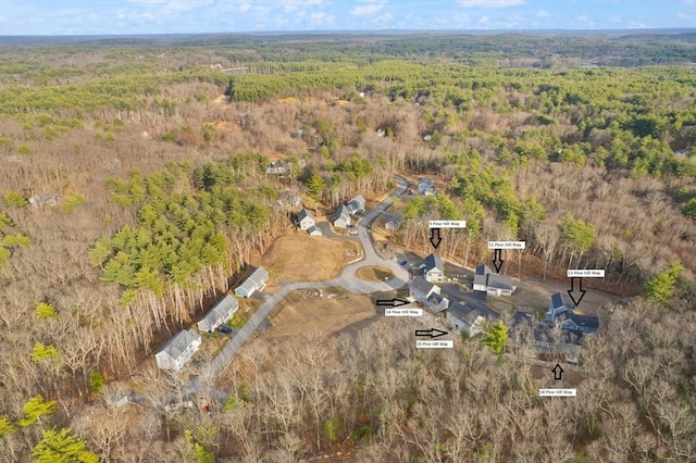 aerial view with a view of trees
