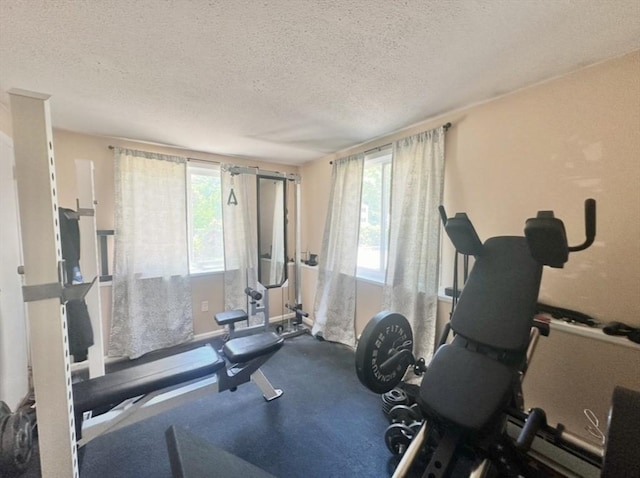 4 Royal Dane Dr Unit 19, Marshfield, MA 02050 - exercise room featuring a textured ceiling