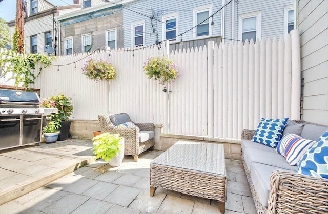 49 Baldwin St Unit 1, Boston, MA 02129 - view of patio with outdoor lounge area and a grill