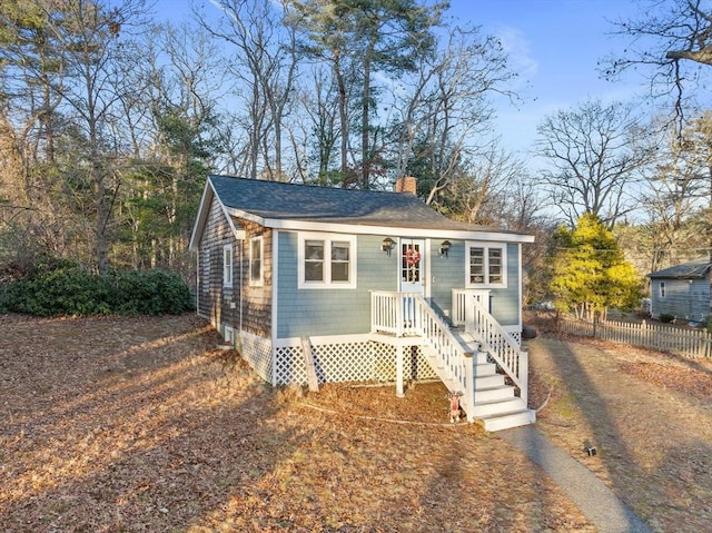 view of bungalow-style home