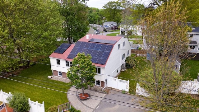view from above of property