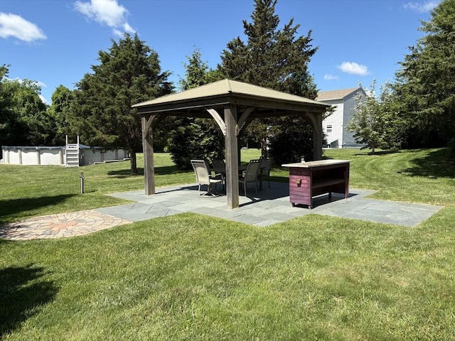 75 Lake St, Rehoboth, MA 02769 - view of home's community featuring a gazebo, a lawn, a pool, and a patio area