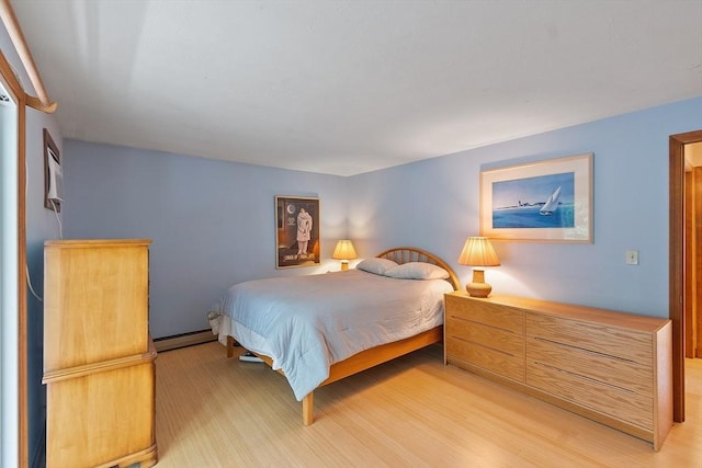 165 Bayberry Hill Ln Unit 165, Leominster, MA 01453 - bedroom featuring a baseboard heating unit and light wood-style flooring
