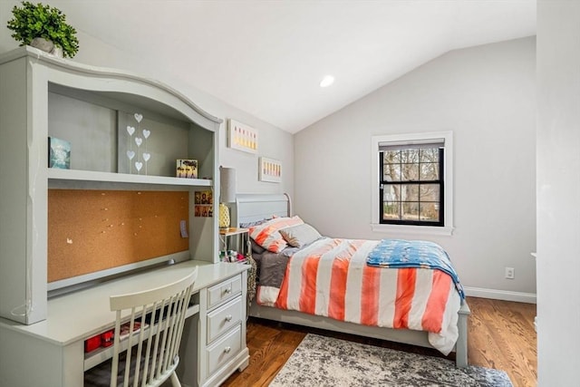 2171 Commonwealth Ave, Newton, MA 02466 - bedroom featuring lofted ceiling, wood finished floors, recessed lighting, and an office area