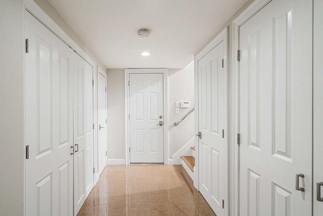 2171 Commonwealth Ave, Newton, MA 02466 - hall with baseboards and recessed lighting