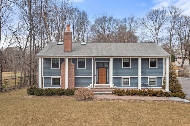 2171 Commonwealth Ave, Newton, MA 02466 - split foyer home with a chimney