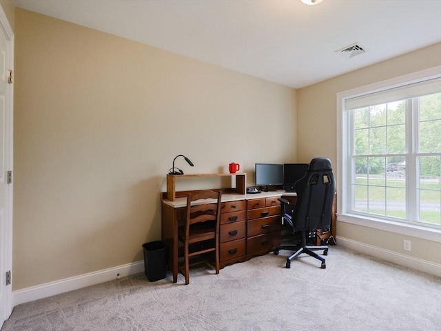 37 Sandy Ridge Rd, Sterling, MA 01564 - office area with healthy amount of natural light, light colored carpet, and baseboards