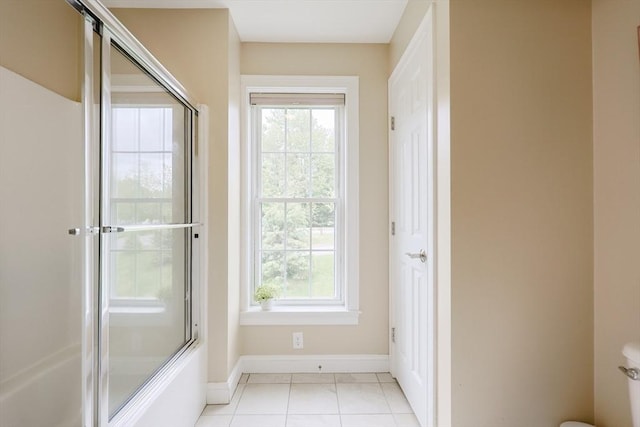37 Sandy Ridge Rd, Sterling, MA 01564 - bathroom featuring baseboards, tile patterned flooring, healthy amount of natural light, and toilet