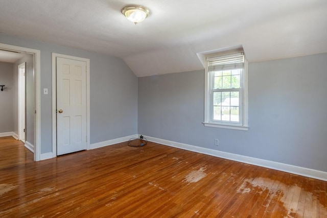 40 Fenimore Blvd, Springfield, MA 01108 - additional living space with wood-type flooring, baseboards, and lofted ceiling
