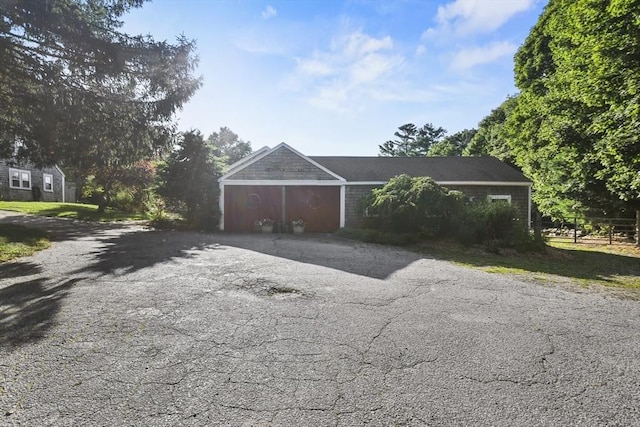 garage with driveway