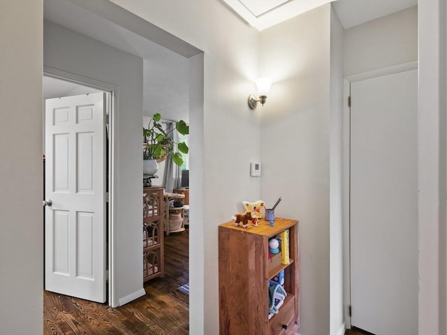 14 Riverside Dr, North Reading, MA 01864 - hallway featuring dark wood-style flooring