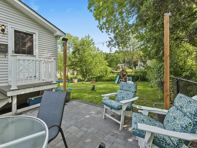 20 Dunshire Dr, Chelmsford, MA 01863 - view of patio / terrace with a playground