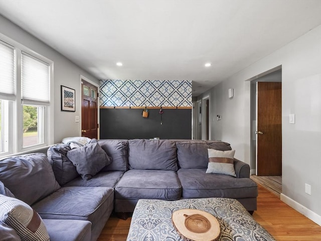 20 Dunshire Dr, Chelmsford, MA 01863 - living area with recessed lighting and light wood-style floors