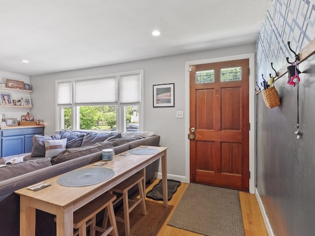 20 Dunshire Dr, Chelmsford, MA 01863 - entryway featuring light wood finished floors, healthy amount of natural light, and recessed lighting