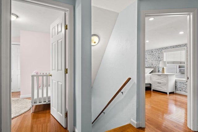 55 Rosemont Rd, Weymouth, MA 02191 - corridor featuring an upstairs landing and wood finished floors
