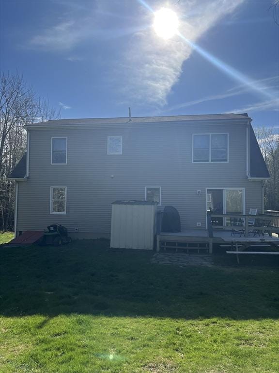 106 Shaw Rd, Goshen, MA 01330 - back of house featuring a yard and a deck