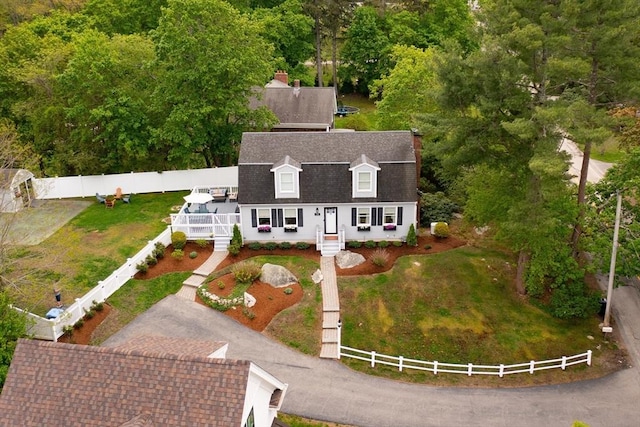 view of subject property