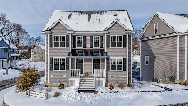 view of front of house featuring central AC unit