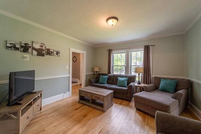 1349 Main St, Holden, MA 01520 - living area with light wood-type flooring, ornamental molding, and baseboards