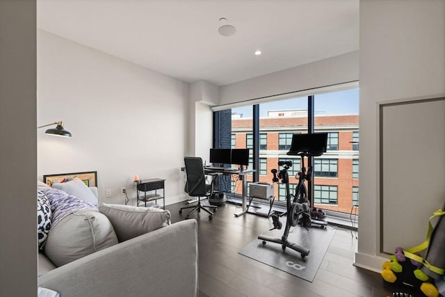 14 W Broadway Unit 903, Boston, MA 02127 - home office with wood finished floors and recessed lighting