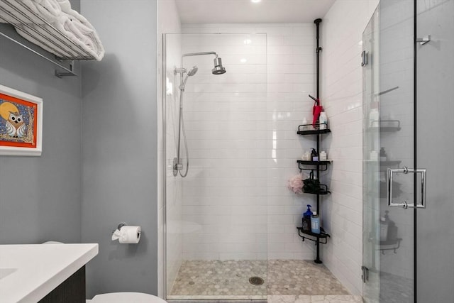 14 W Broadway Unit 903, Boston, MA 02127 - bathroom with a stall shower, vanity, and toilet