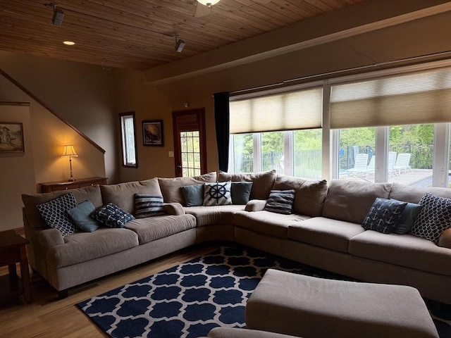 3 Wolf Rd, Bourne, MA 02532 - living room featuring wood ceiling and wood finished floors