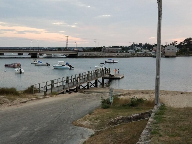 3 Wolf Rd, Bourne, MA 02532 - dock area featuring a boat ramp and a water view